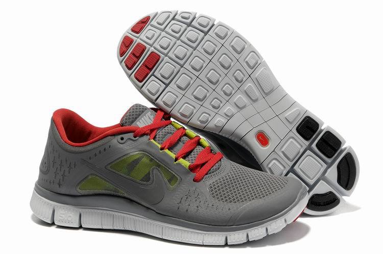 Hot Nike Free5.0 Men Shoes Gray/Red